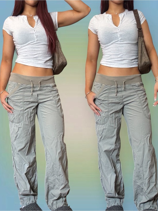H&M Pants - H&M Olive Green Drawstring Track Pants